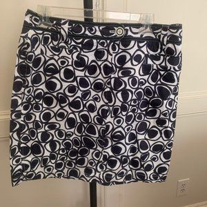 Black and white patterned skirt